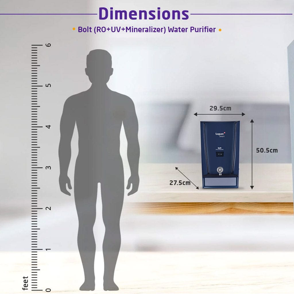 Livpure RO Bolt+ (RO+UF+Mineralizer) on Subscription